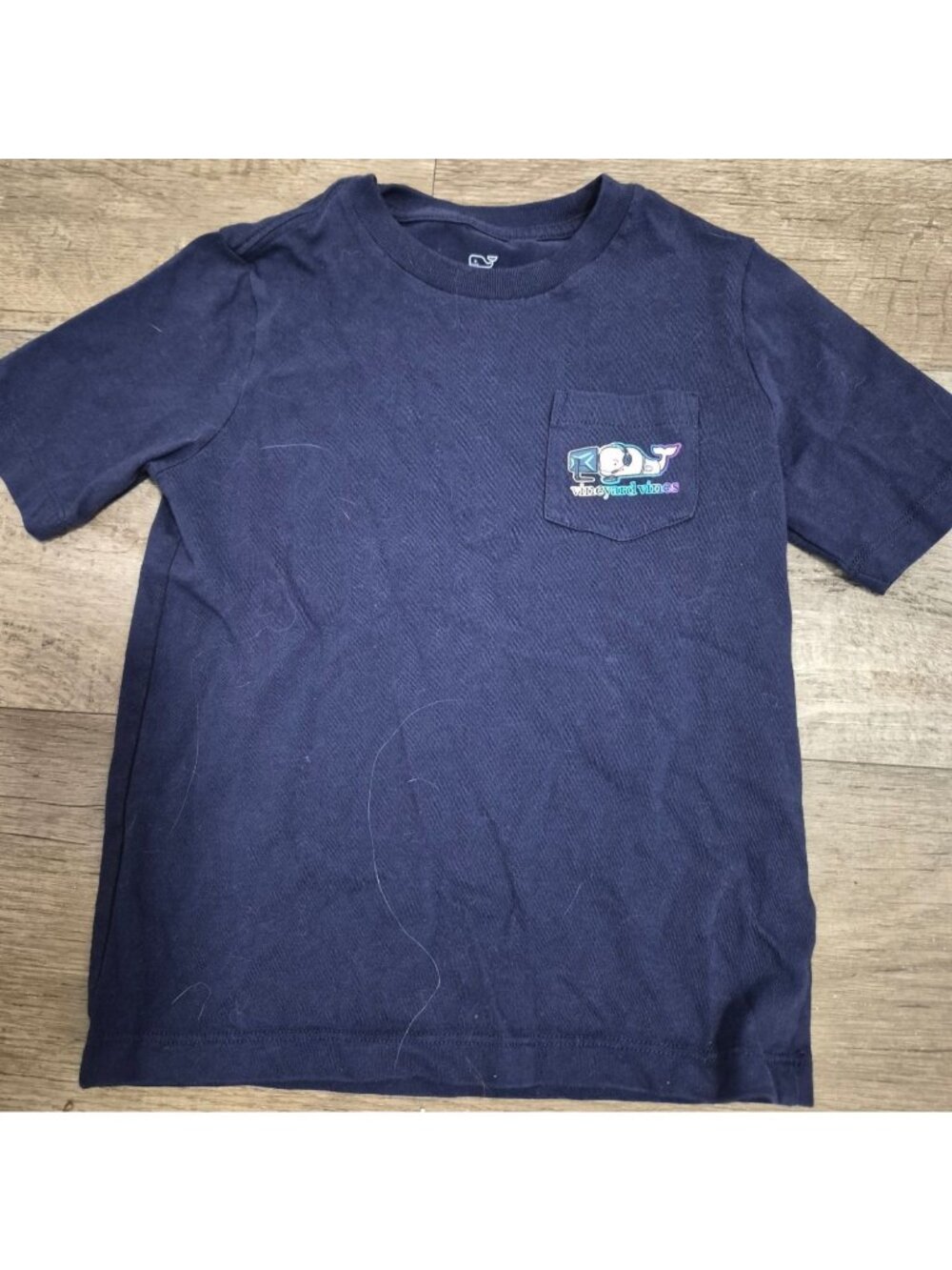 Vineyard Vines Kids Gamer Whale Graphic Navy T-Shirt Size 6 100% Cotton